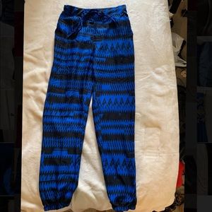 Blue and Black Baggy Pants
